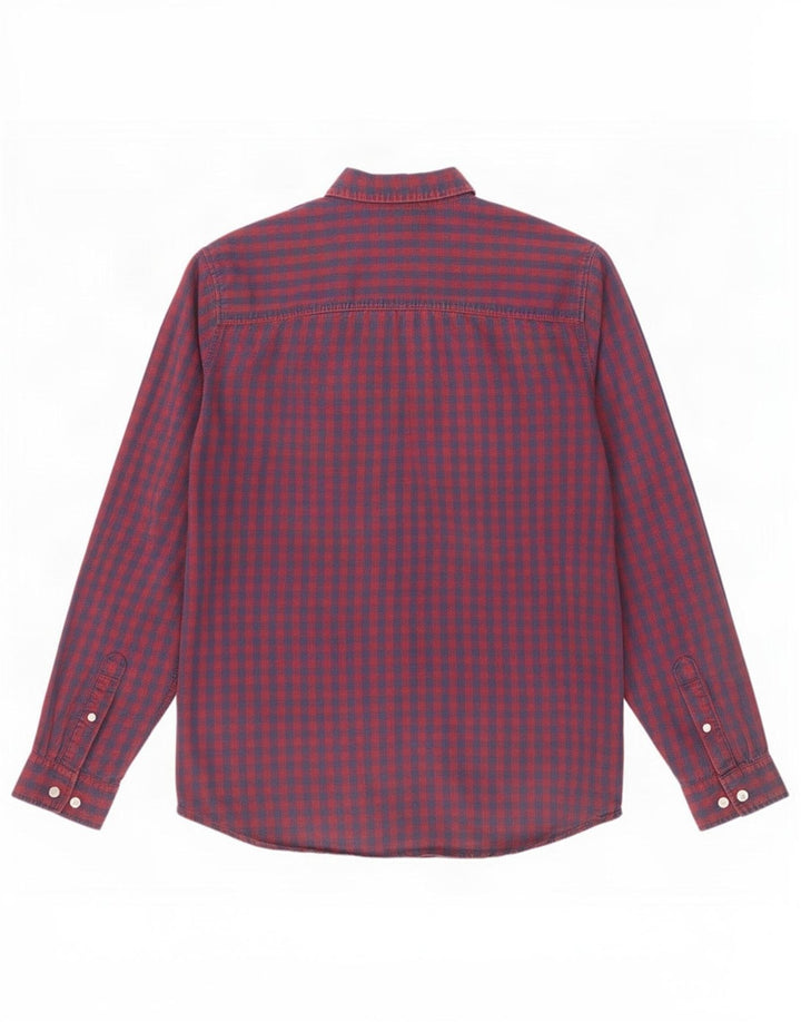 Koszula męska Jack & Jones, bawełniana kratka, średnia czerwona