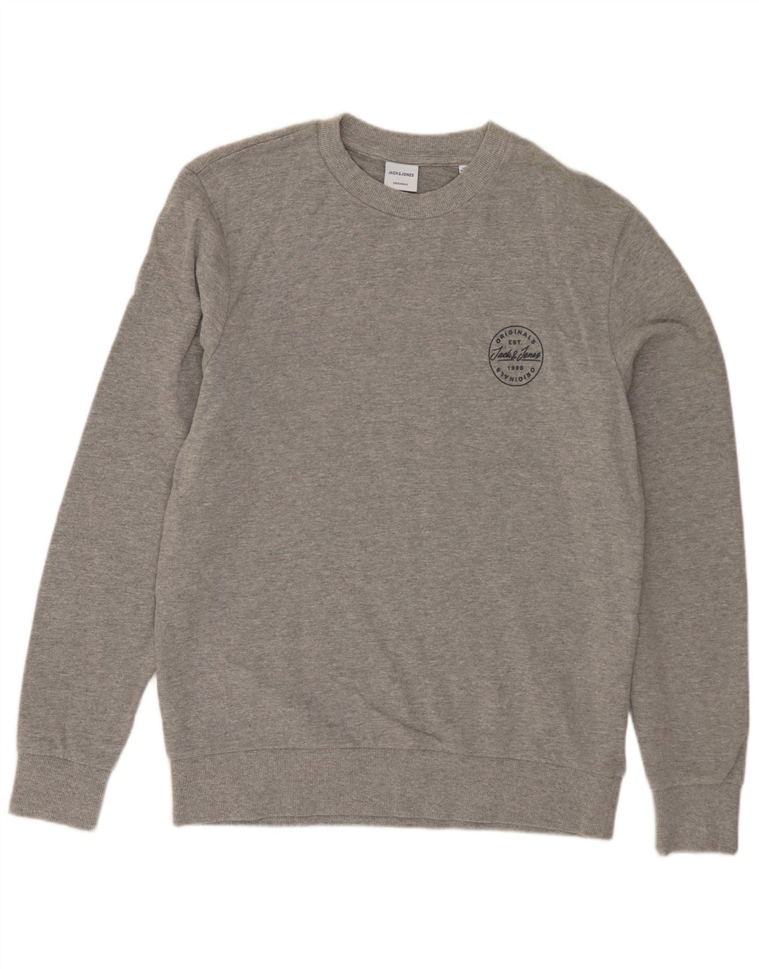Męska bluza dresowa Jack & Jones, średnioszara, bawełniana w plamki