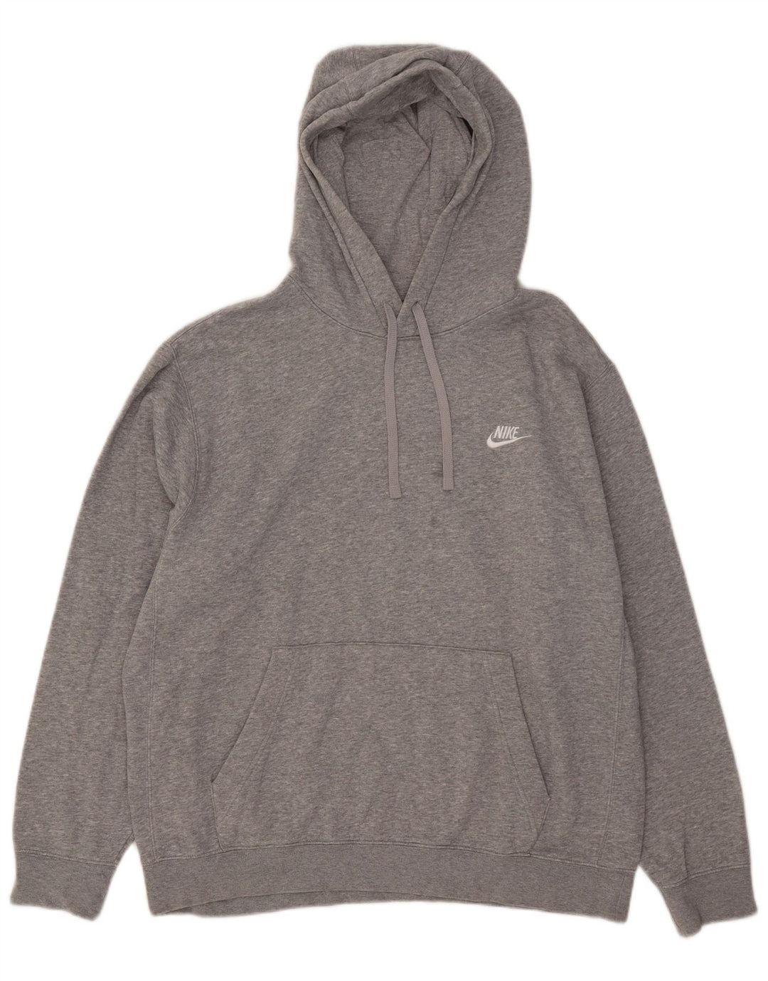 Męski sweter z kapturem Nike, duży, szary, z bawełny w cętki