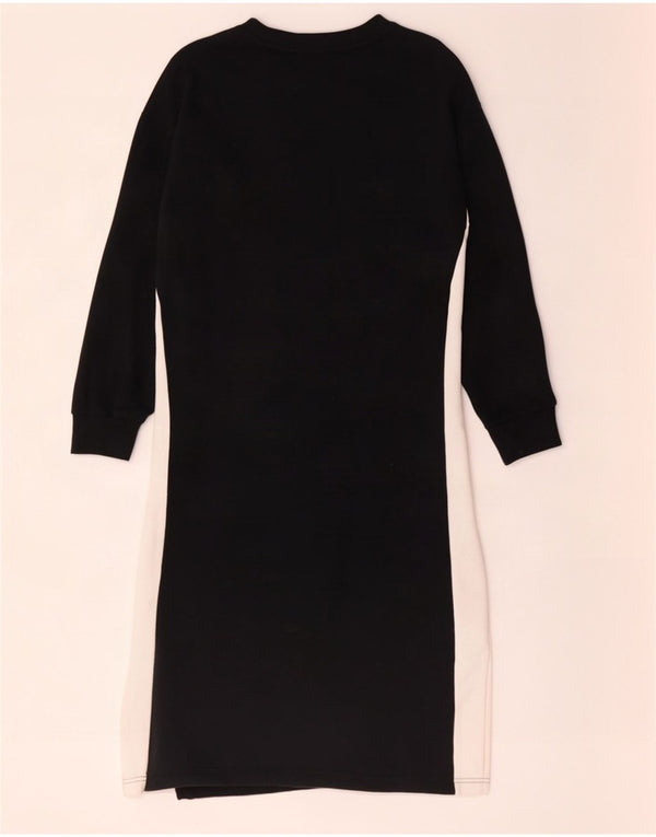 Damska bluza dresowa Puma oversize, sukienka UK 10, mała, czarna, z blokami kolorów