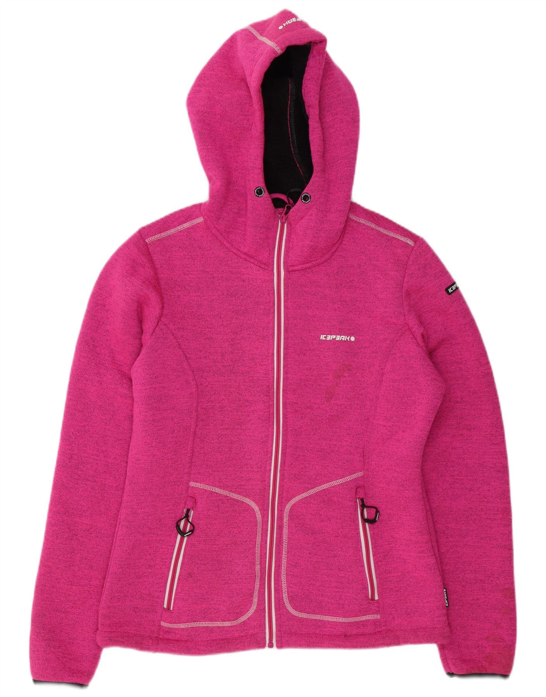 Damski sweter z kapturem Icepeak IT 48 XL, różowy, nakrapiany poliester