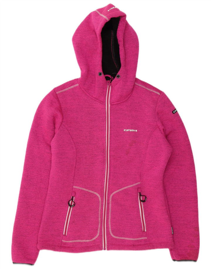Damski sweter z kapturem Icepeak IT 48 XL, różowy, nakrapiany poliester