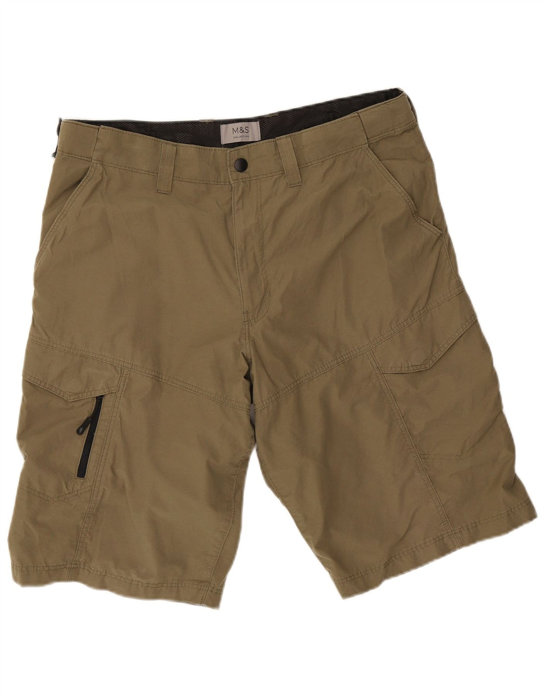 Męskie spodenki cargo Marks & Spencer W34, duże, bawełniane w kolorze khaki