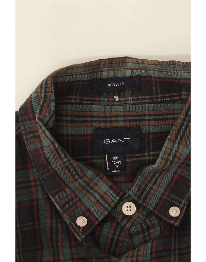 Męska koszula flanelowa Gant o regularnym kroju, rozmiar 42/43 17 2XL, wielobarwna kratka