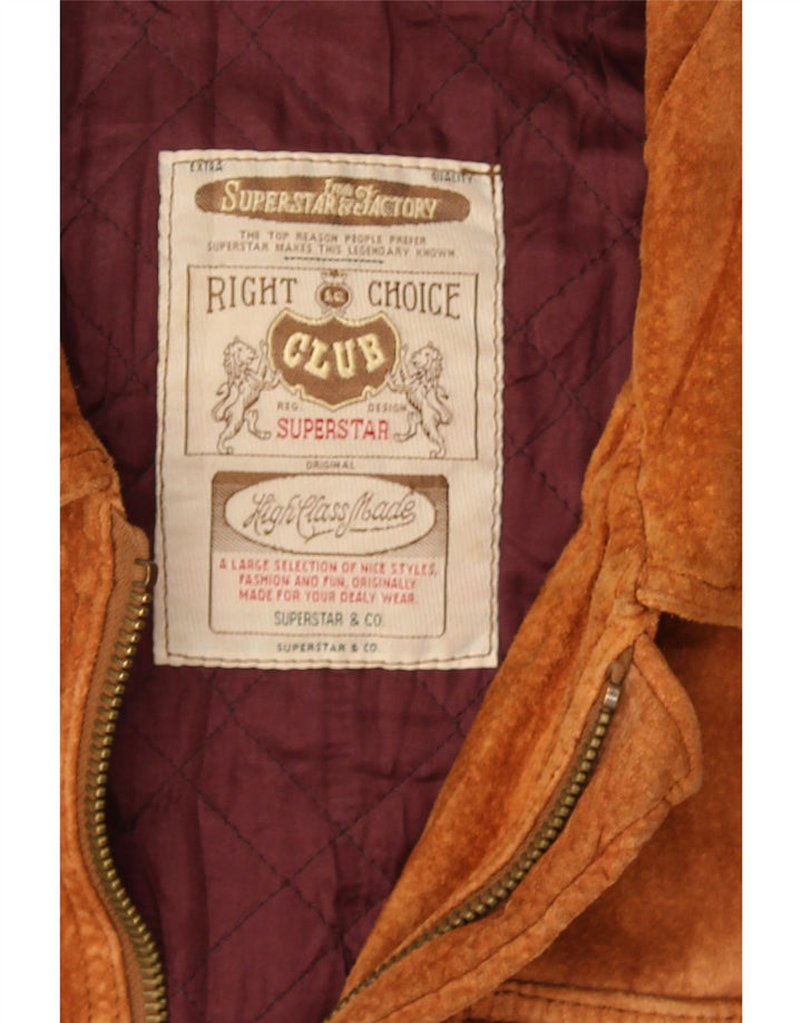 Vintage męska zamszowa kurtka wiatrówka UK 38 średni brąz
