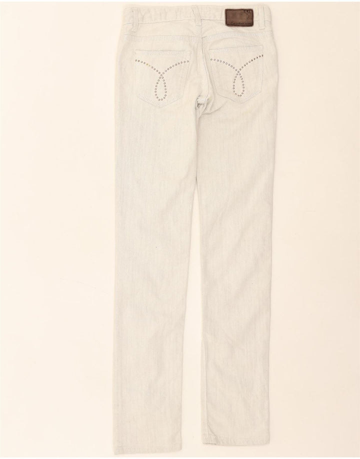 CALVIN KLEIN Womens Straight Jeans W25 L32 White Cotton Vintage Calvin Klein and Second-Hand Calvin Klein from Messina Hembry 