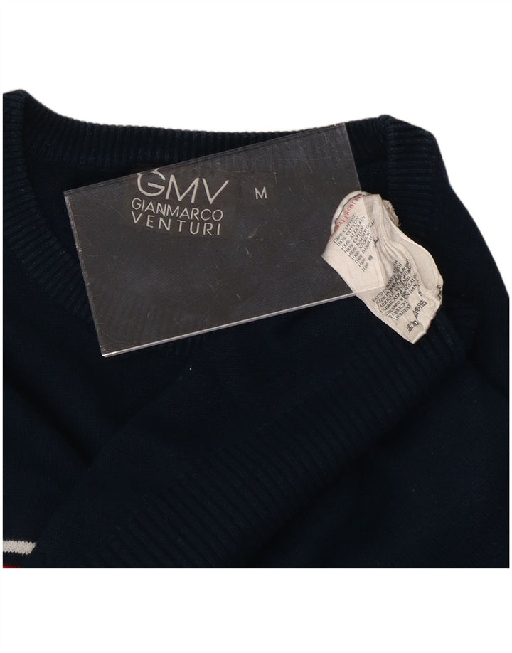 Damski sweter z okrągłym dekoltem GIAN MARCO VENTURI UK 14, średni granat