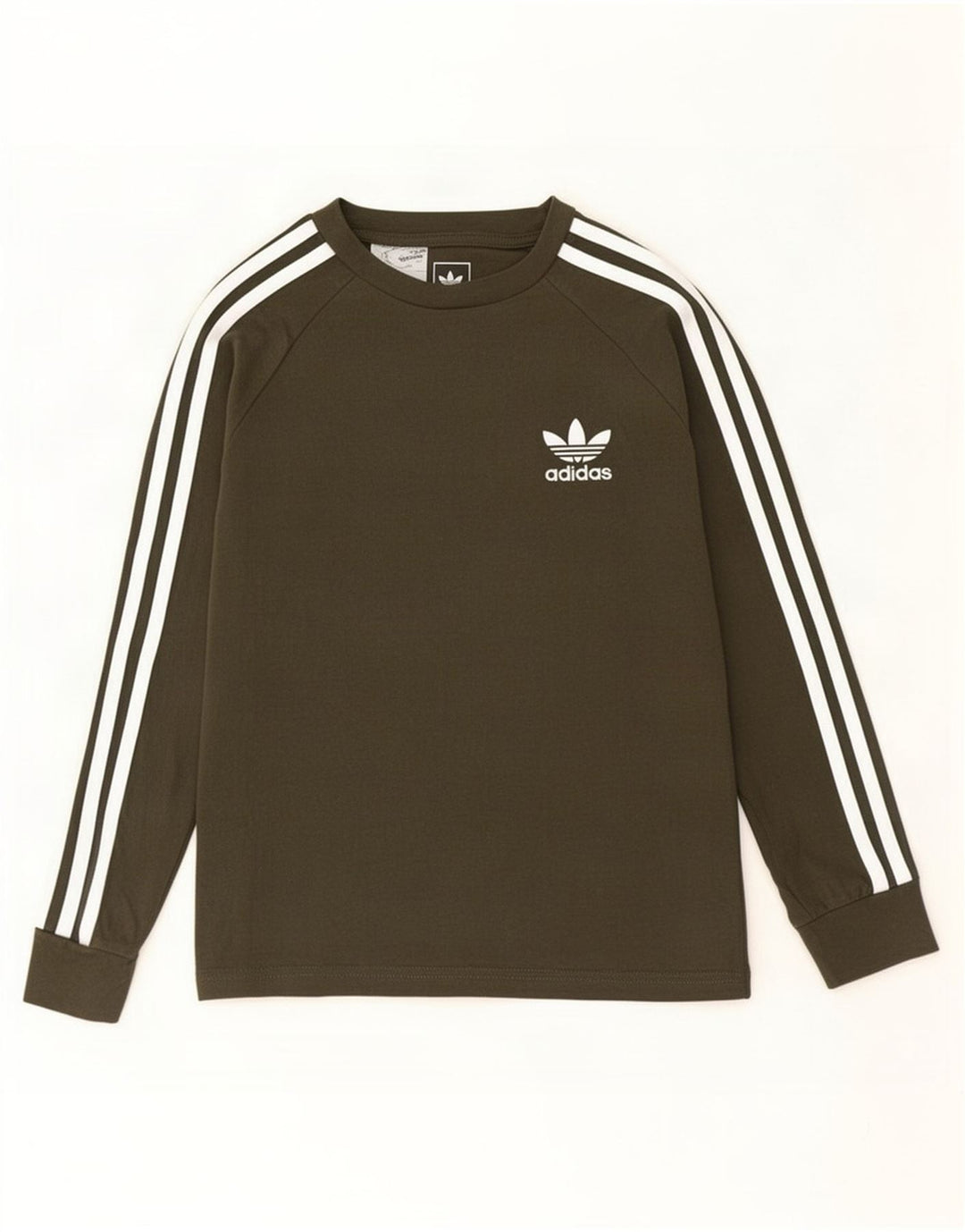 Chłopięca koszulka Adidas z długim rękawem, 9-10 lat, bawełna khaki