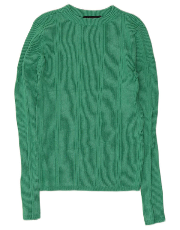 Marks & Spencer Damski sweter z dekoltem w łódkę, UK 10, mały, zielony