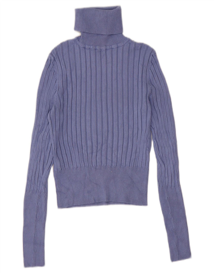 Damski sweter Zara Crop Oversize z golfem UK 12 Średni fiolet