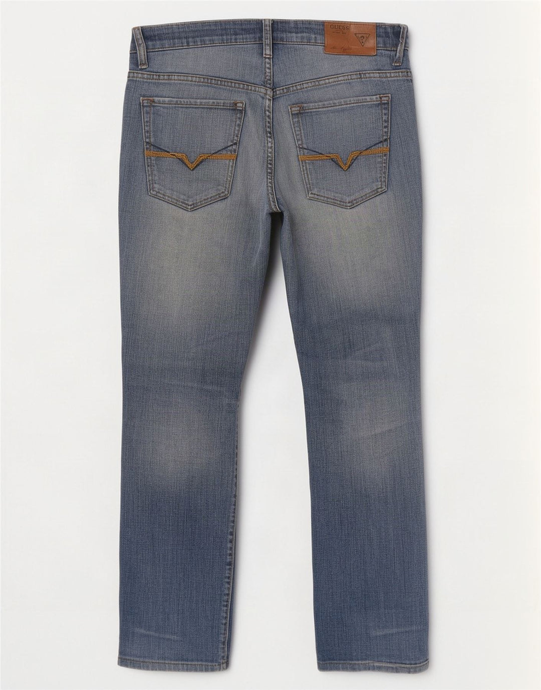 Guess Męskie Proste Dżinsy W32 L29 Niebieskie Bawełniane