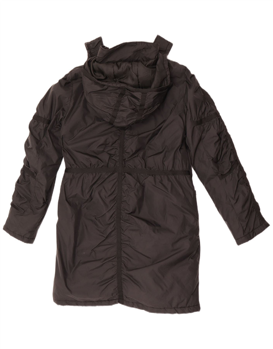 Damska kurtka parka z kapturem Guess UK 14, średni czarny nylon