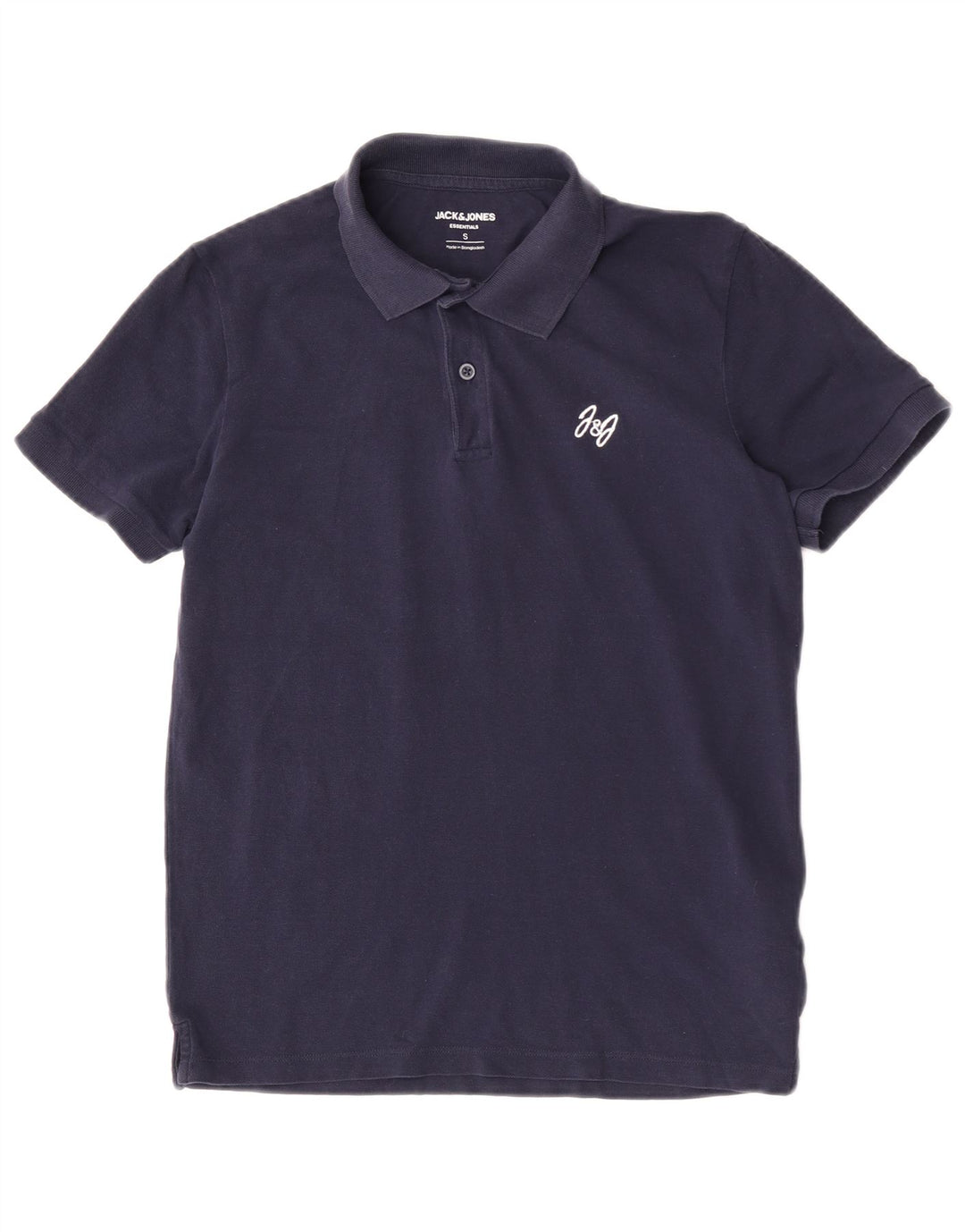 Męska koszulka polo Jack & Jones, mała, granatowa, bawełniana