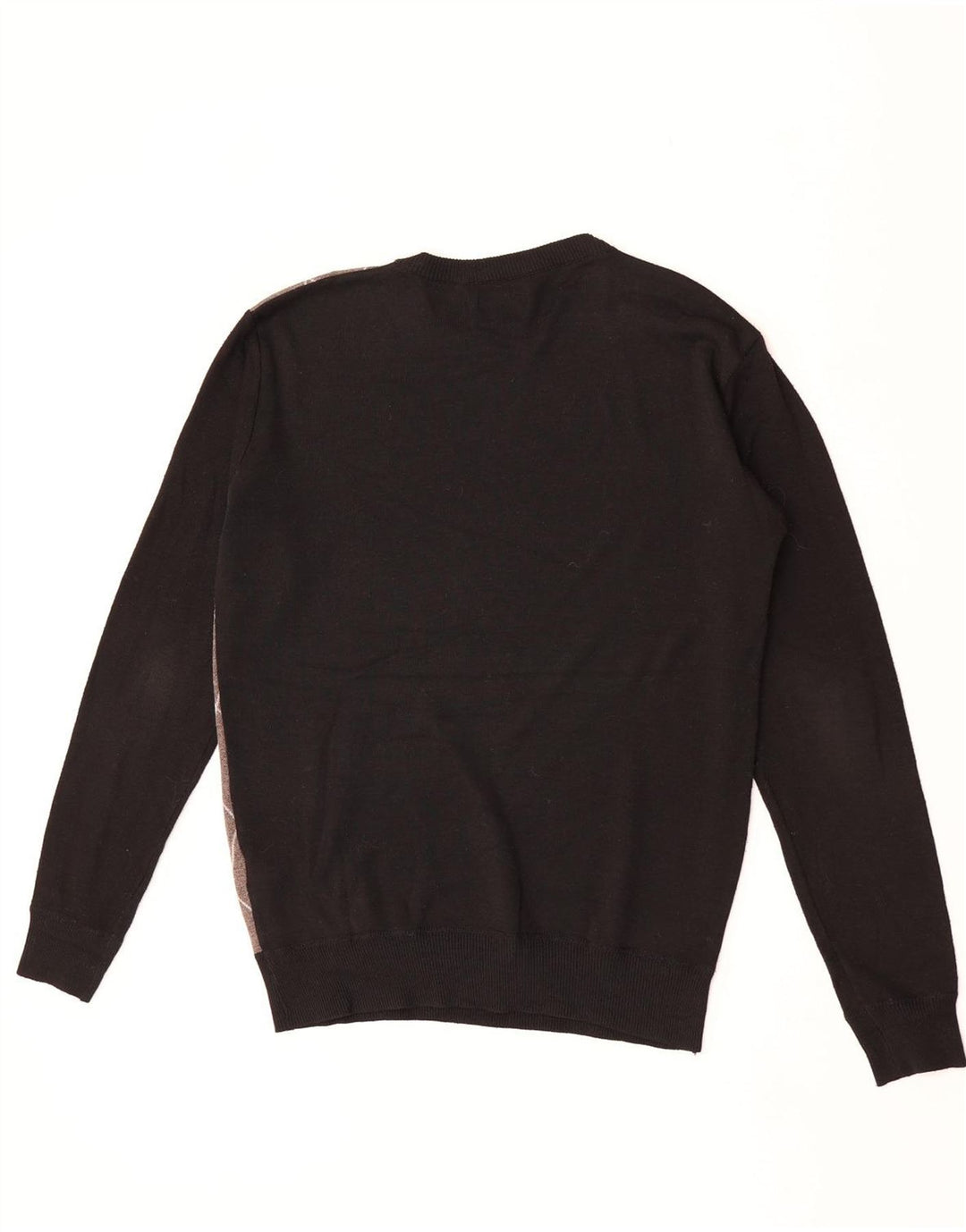 Męski sweter Pierre Cardin z okrągłym dekoltem, średni czarny Argyle/Diament