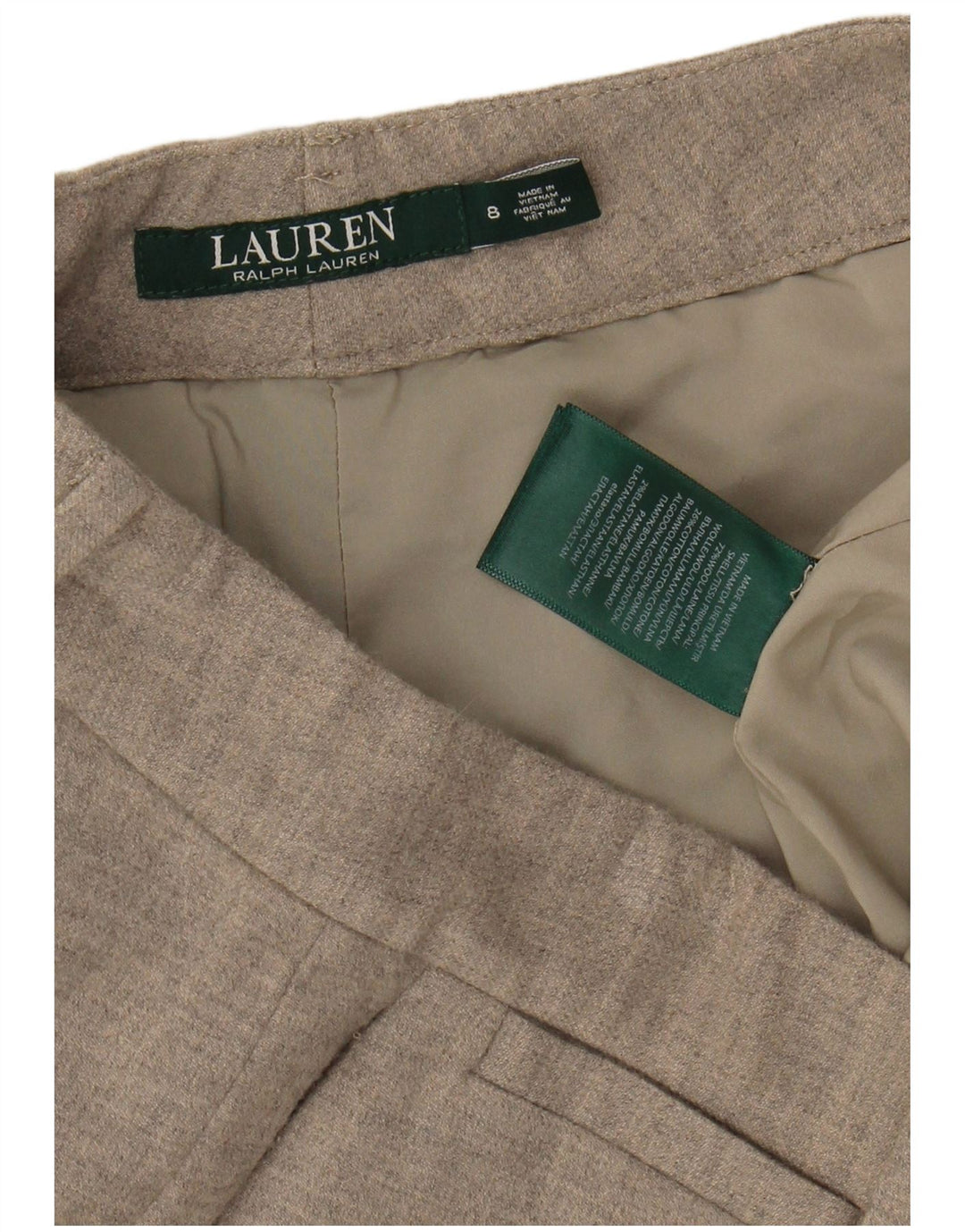 Damskie spodnie chino Ralph Lauren US 8 Medium W32 L30 Szara wełna