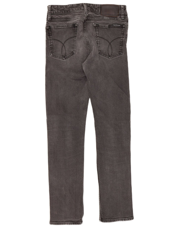 Damskie jeansy slim fit Calvin Klein W28 L30 Szara bawełna