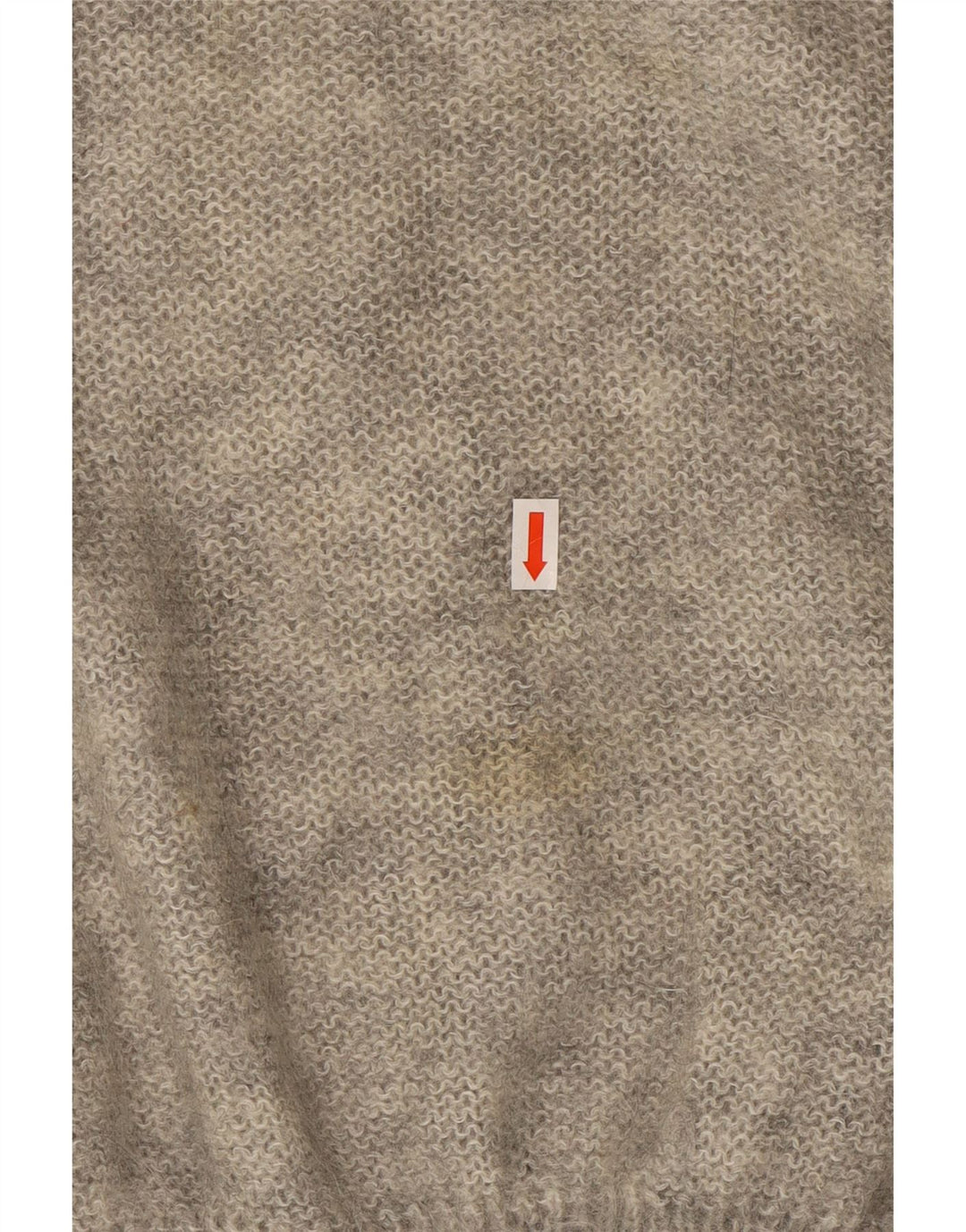 Sweter damski VINTAGE z golfem UK 18 XL Szary kwiatowy moher