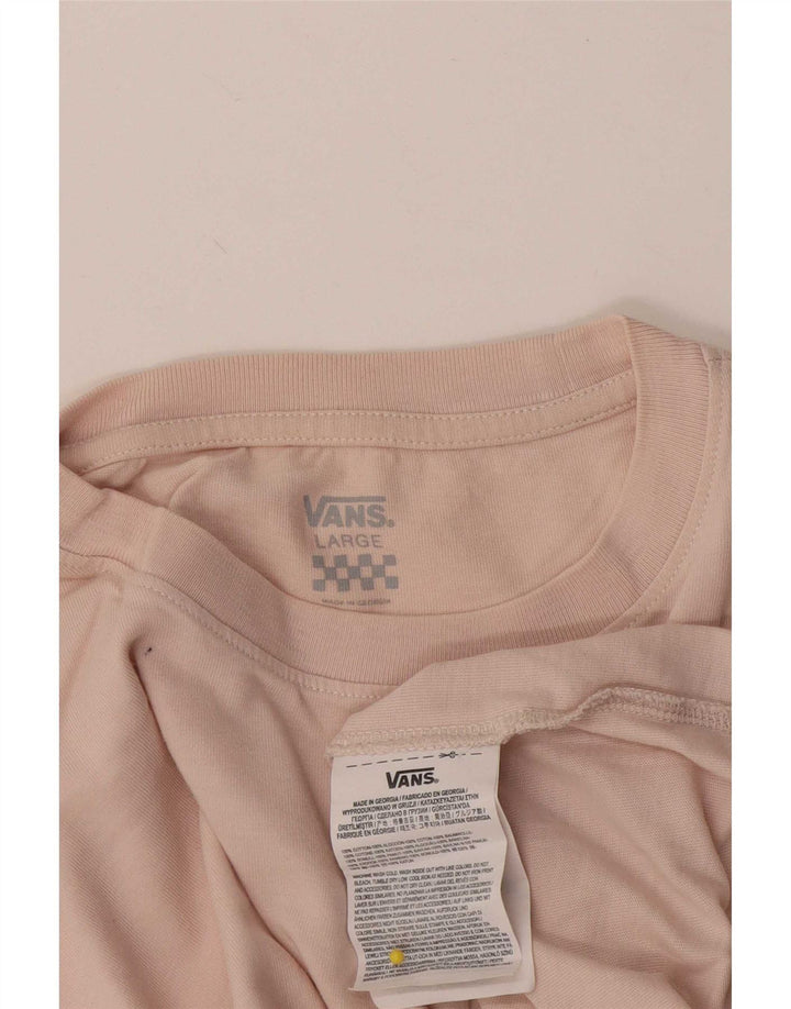 T-shirt męski Vans, duży, różowy, bawełniany