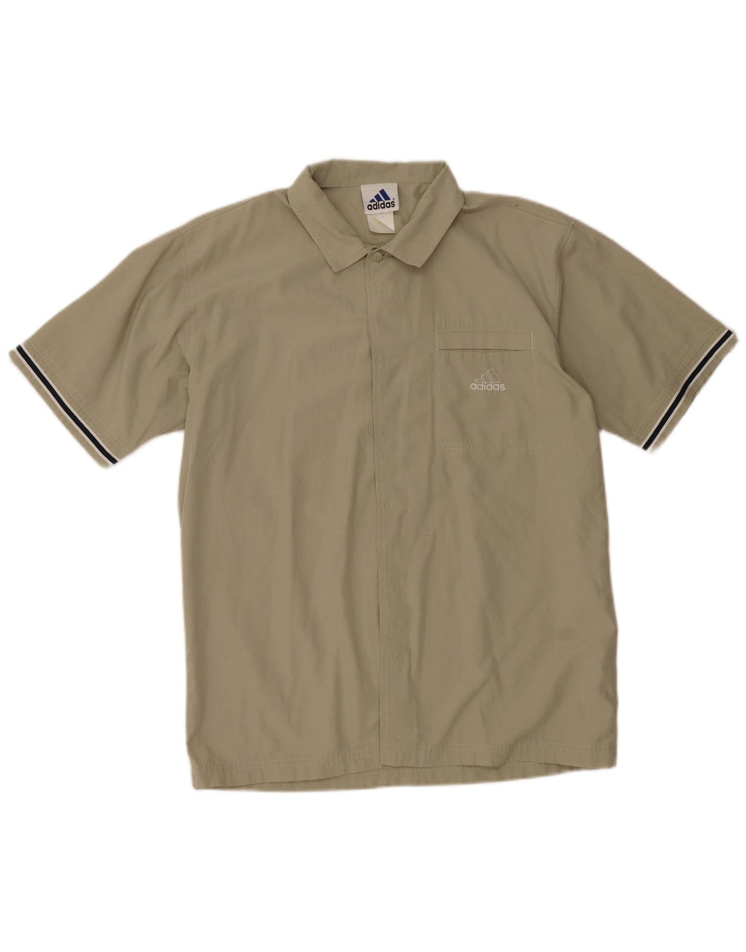 Męska koszulka z krótkim rękawem ADIDAS, UK 38/40, średni khaki, poliester