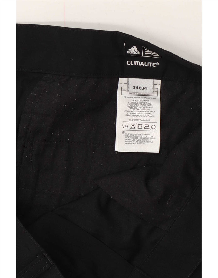 Adidas Męskie Climalite Straight Chino Spodnie W34 L34 Czarny Poliester