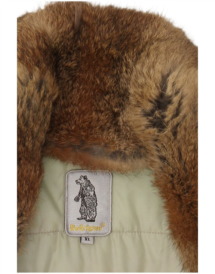 Damski płaszcz wiatrówkowy REFRIGUE UK 18 XL, beżowy poliester