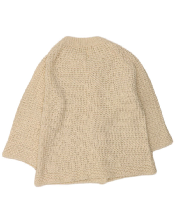 Sweter damski w stylu vintage, UK 14, duży, w kolorze złamanej bieli