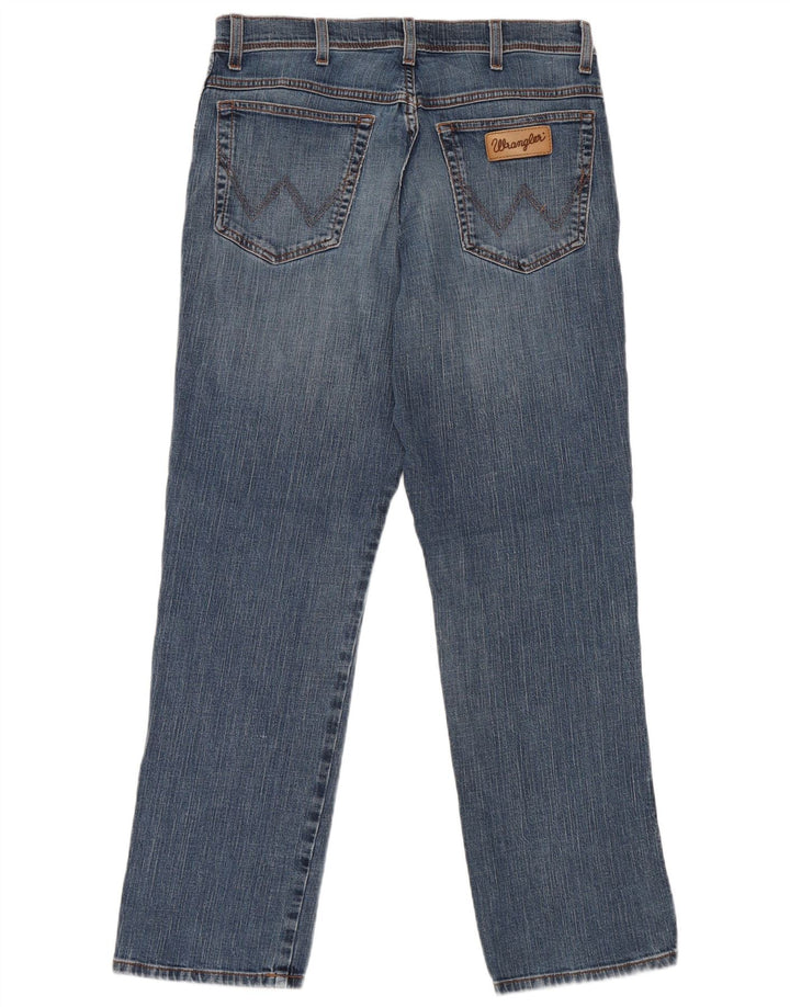 Męskie proste dżinsy Wrangler W34 L32 Niebieskie bawełniane