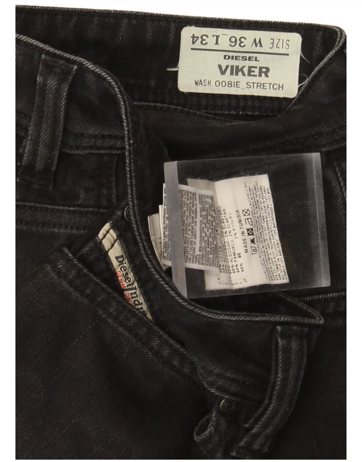 Diesel Męskie Viker Slim Jeans W36 L29 Czarna bawełna