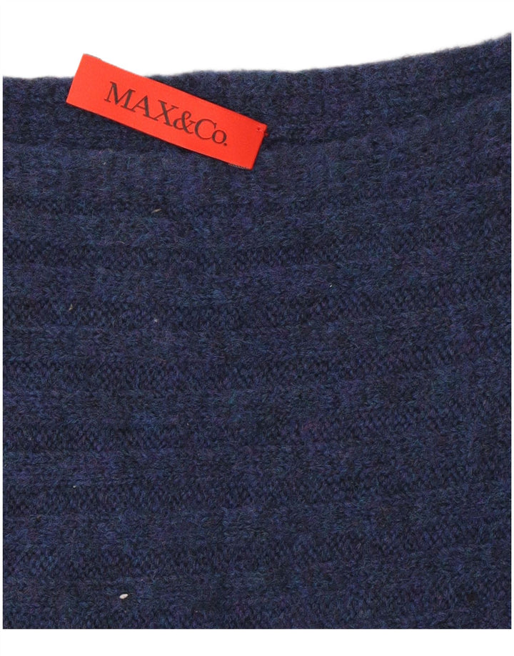 Damski sweter z dekoltem w łódkę Max & Co. UK 14, średni granatowy