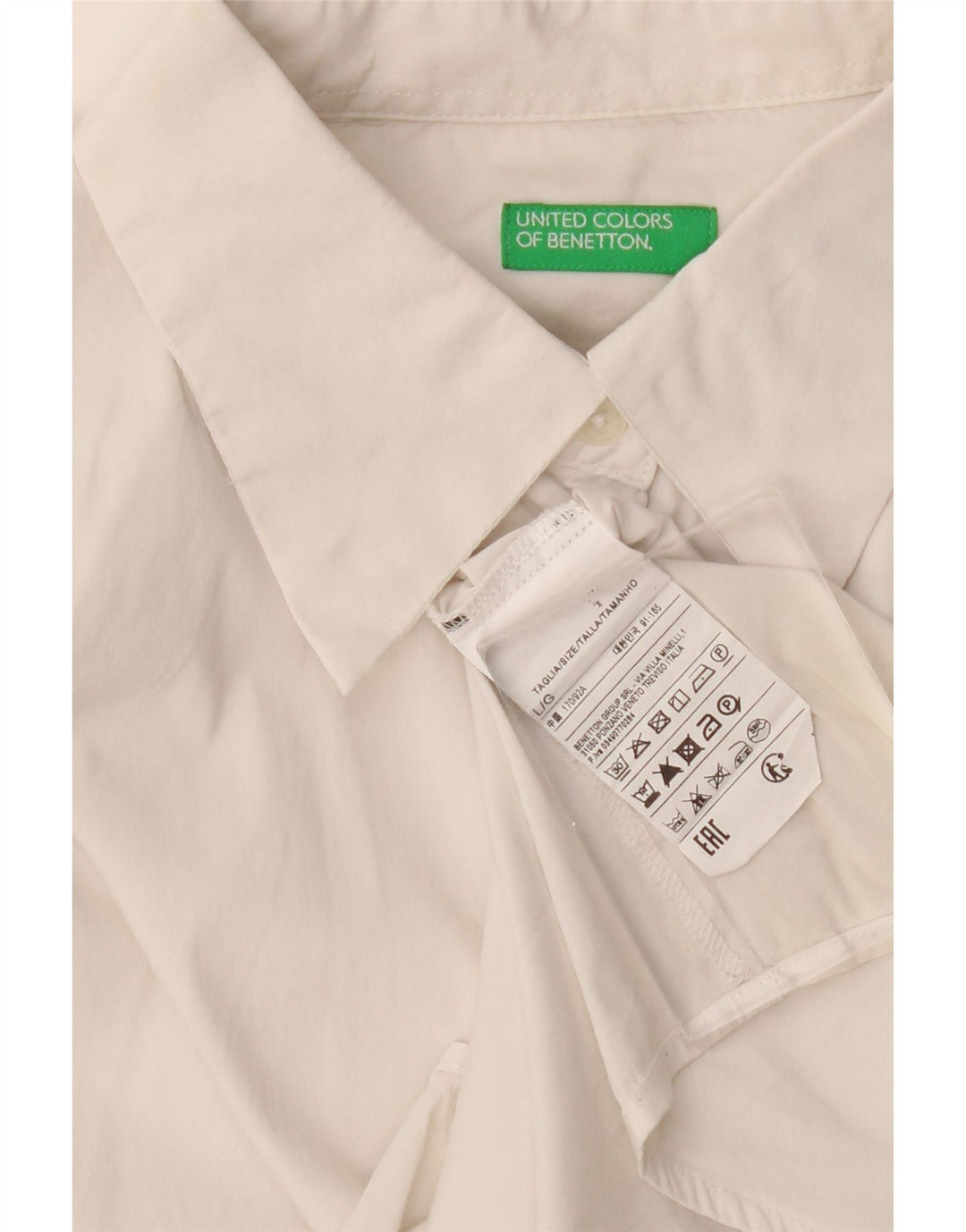 Koszula damska Benetton UK 16, duża, biała, bawełniana