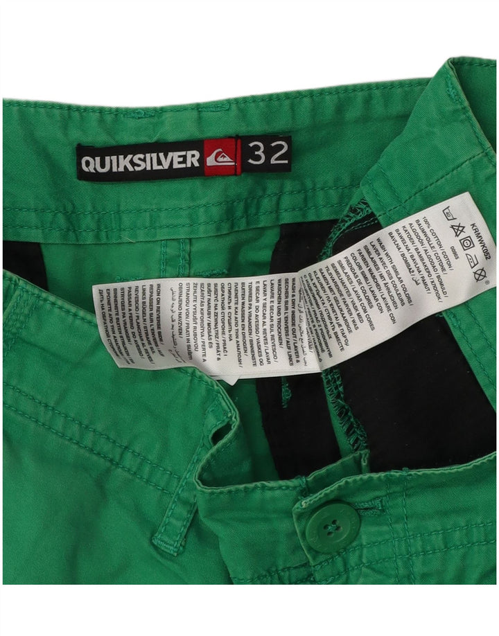Męskie spodenki Chino Quiksilver W32 Średniozielona bawełna