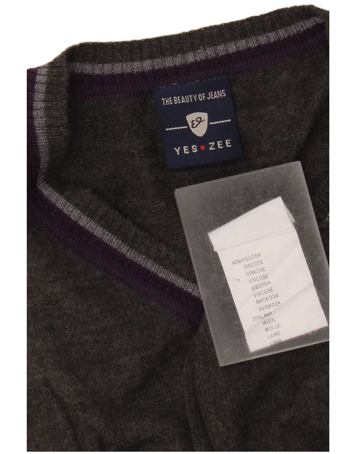 Męski podkoszulek z kamizelką Yes Zee XL, szara wiskoza