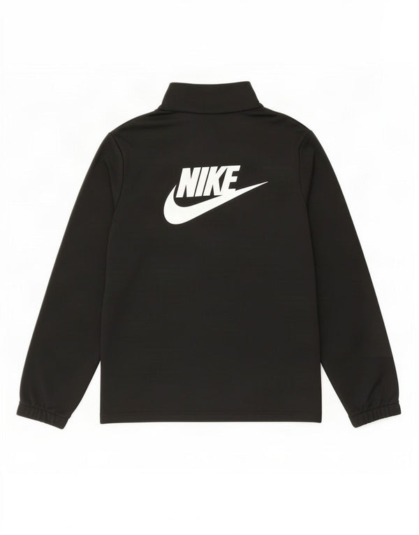 Chłopięca kurtka dresowa Nike z grafiką, 12-13 lat, duża, czarna, poliestrowa
