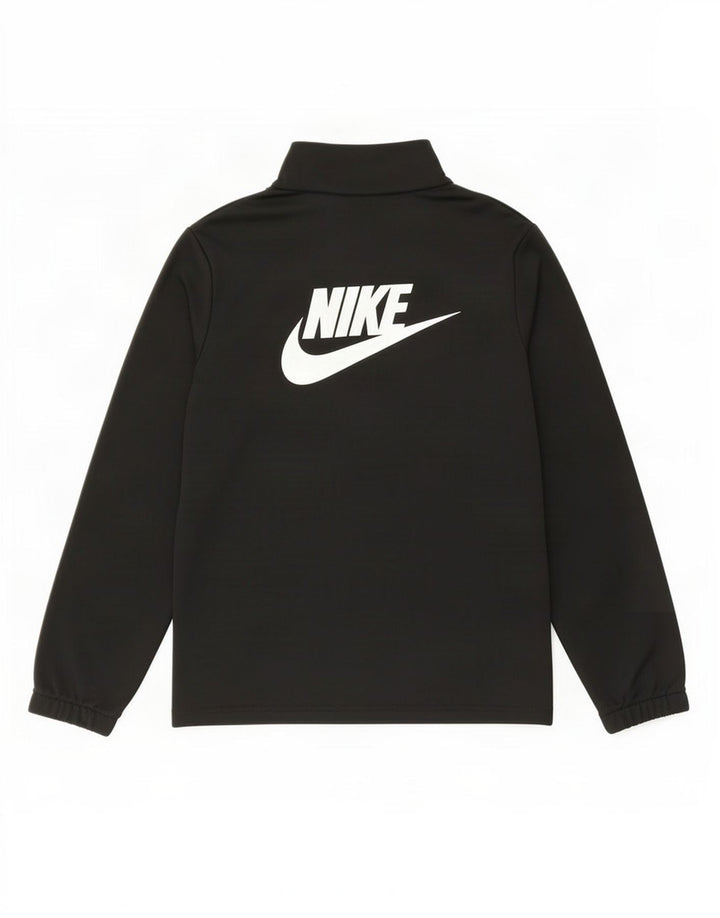 Chłopięca kurtka dresowa Nike z grafiką, 12-13 lat, duża, czarna, poliestrowa