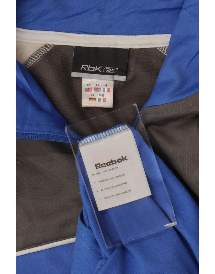 Reebok Męska kurtka dresowa XS Niebieski poliester z blokami kolorów