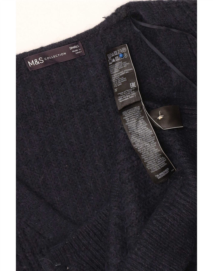 Marks & Spencer Damski sweter oversize UK 10, mały, granatowy
