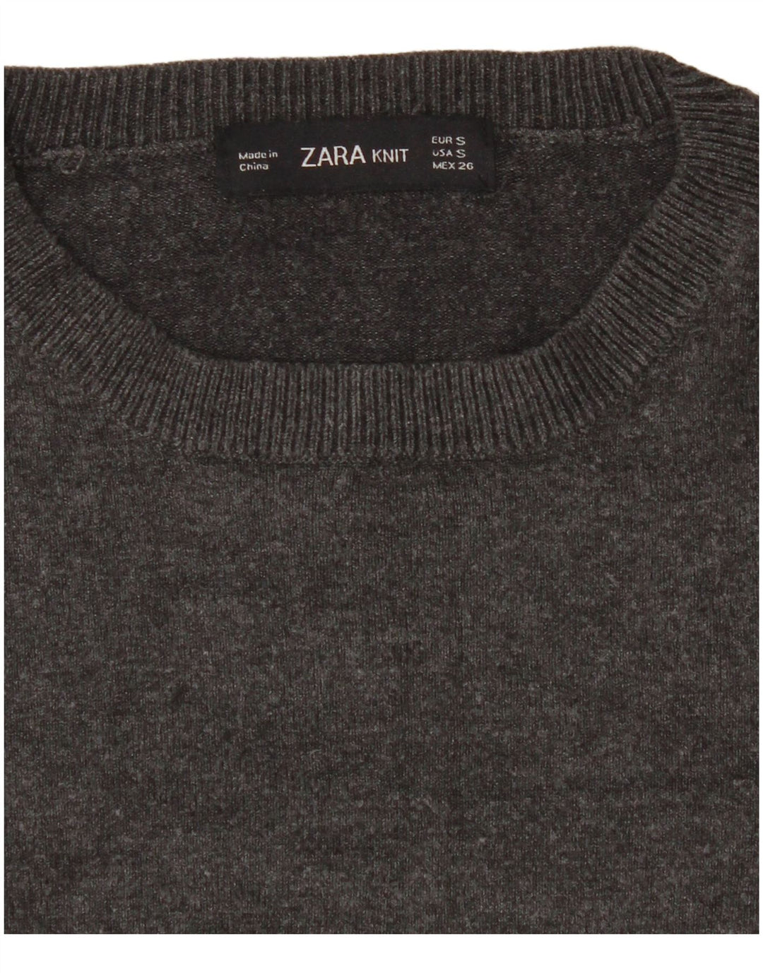 Sweter damski Zara z okrągłym dekoltem UK 8 Small Grey