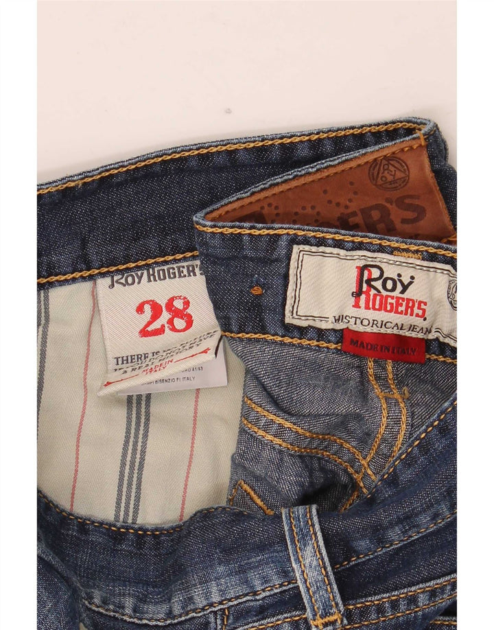 Damskie spodenki jeansowe Roy Rogers 529, średnie W28, niebieska bawełna