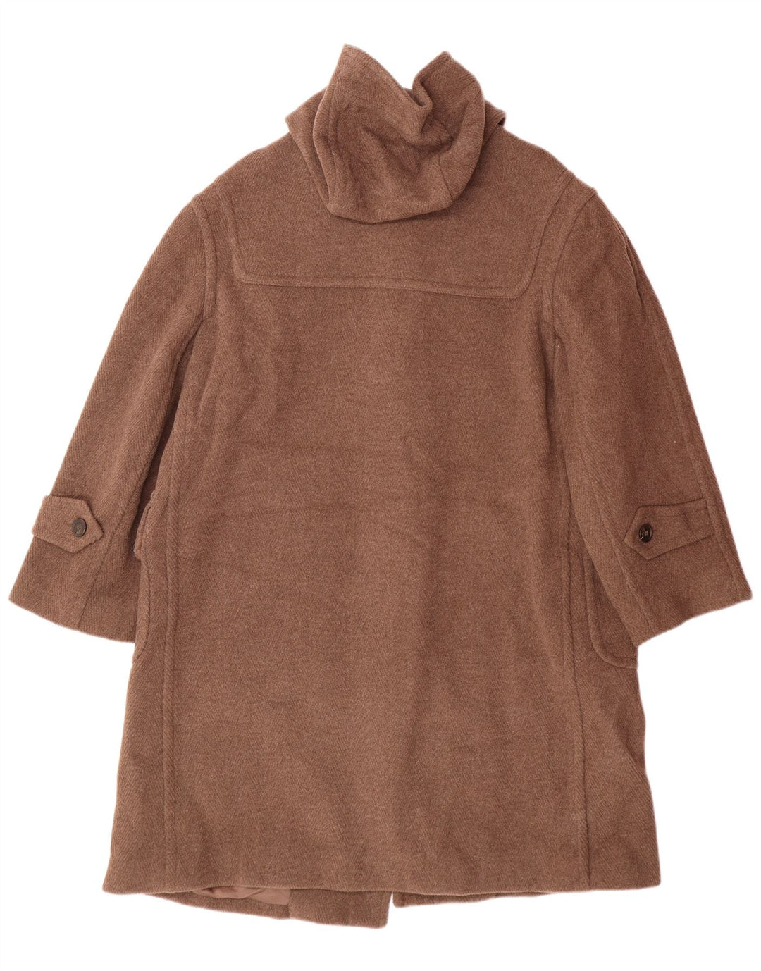 Damski płaszcz z kapturem i kapturem Jones New York UK 14 Średni brązowy wełniany klasyczny