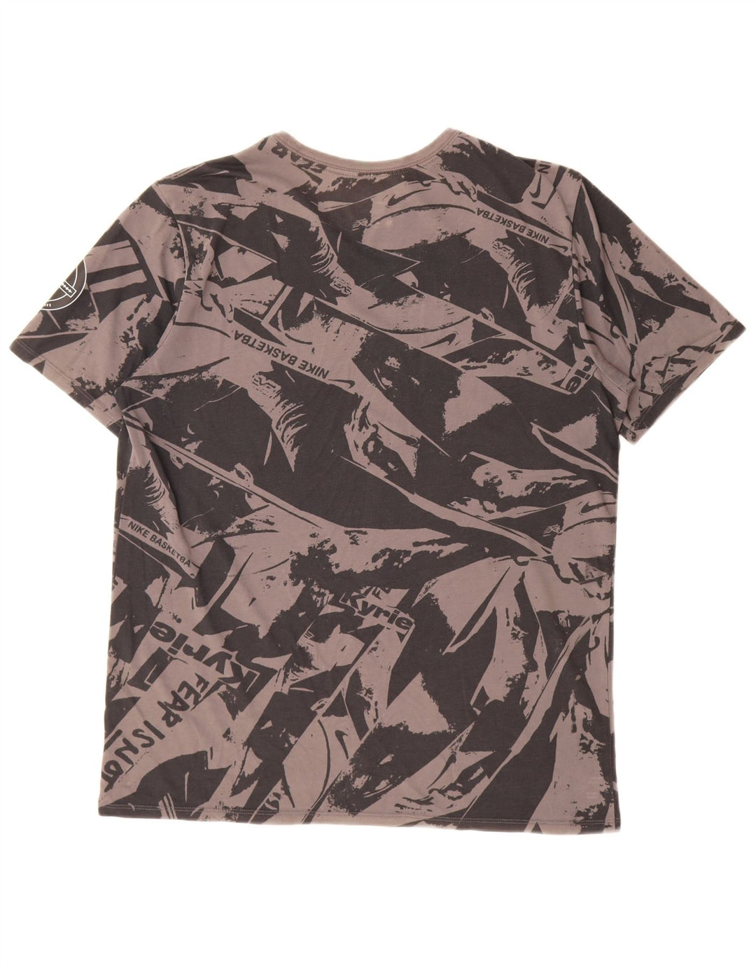 Męski T-shirt Nike Dri Fit z abstrakcyjnym wzorem, duży, szary