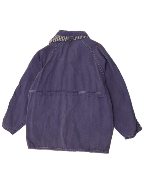 Vintage Girls Hooded Windbreaker Jacket 11-12 Years Purple Cotton