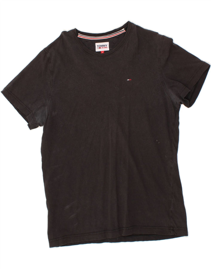 TOMMY HILFIGER Mens T-Shirt Top Medium Black Cotton Vintage Tommy Hilfiger and Second-Hand Tommy Hilfiger from Messina Hembry 