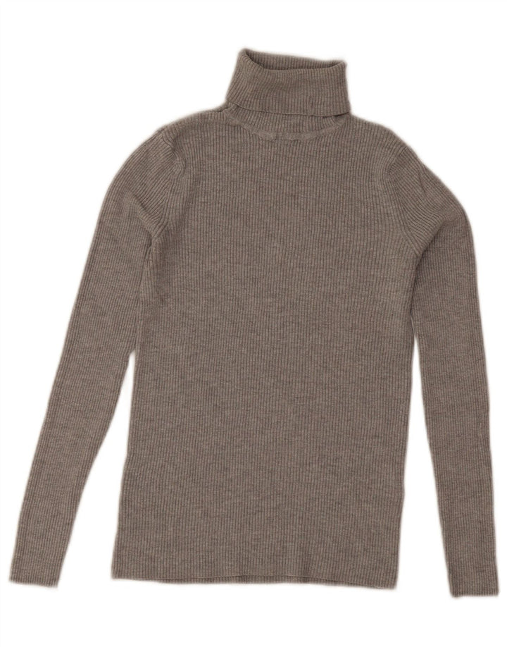 Marks & Spencer Damski sweter z golfem UK 8 Small Szara wiskoza