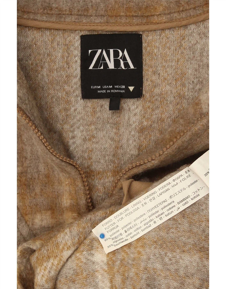 Damska bluza oversize Zara UK 14, średni brązowy patchwork