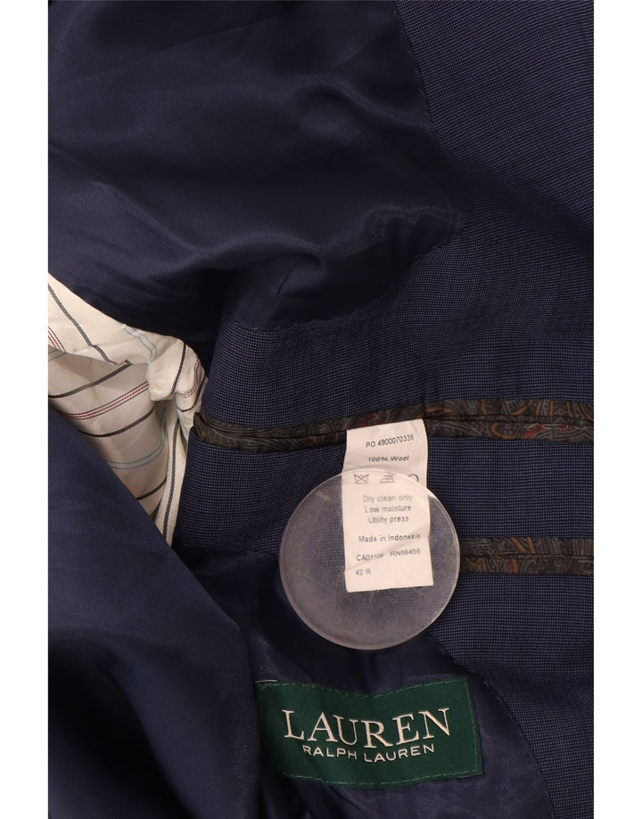 RALPH LAUREN Męska marynarka zapinana na 2 guziki UK 42 XL Granatowa wełna