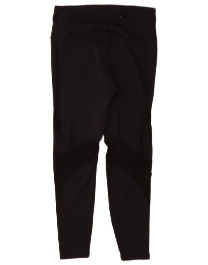 Damskie legginsy Superdry Graphic UK 10, małe, czarne, poliestrowe