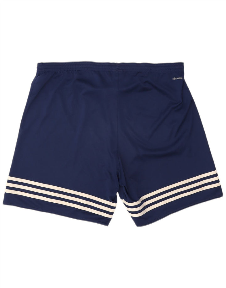 Męskie spodenki sportowe Adidas Climalite XL granatowe, poliestrowe