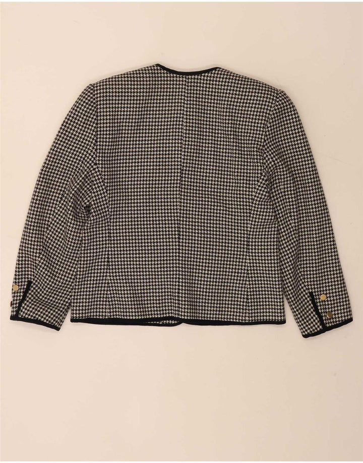 Vintage damski komplet spódnic zapinanych na 5 guzików IT 46 Large W28 Black Houndstooth