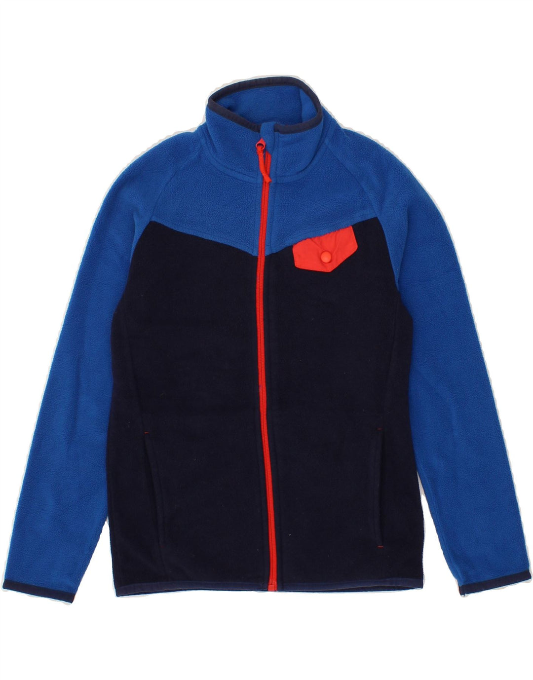 MOUNTAIN WAREHOUSE Boys Fleece Jacket 7-8 Years Black Colourblock Vintage Mountain Warehouse and Second-Hand Mountain Warehouse from Messina Hembry 