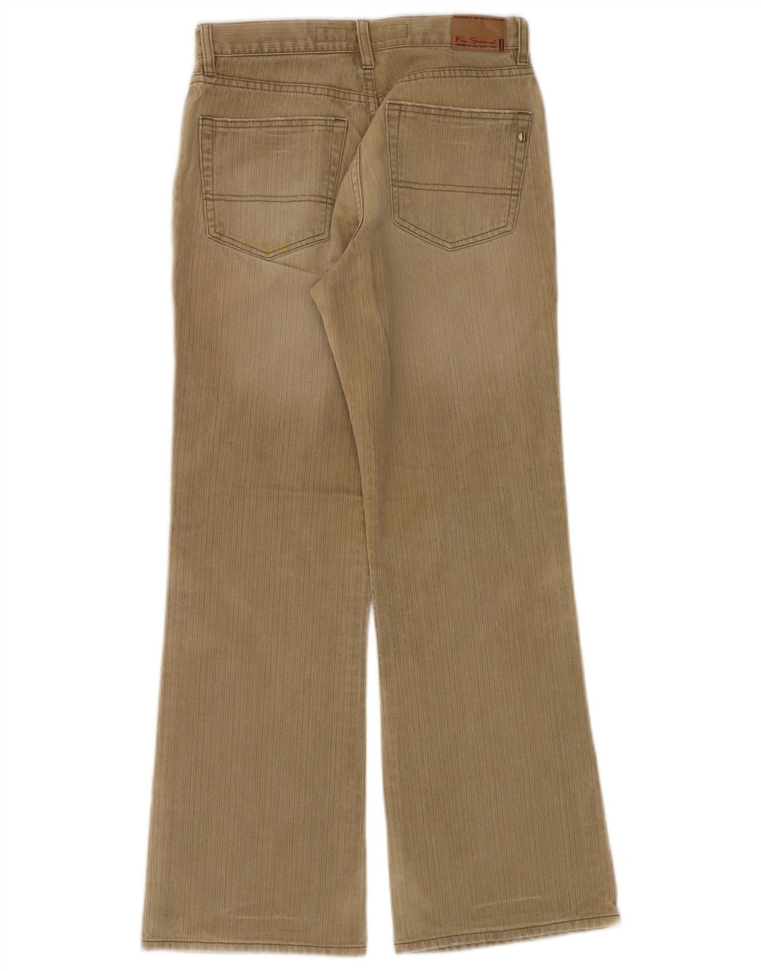 Męskie spodnie typu bootcut Ben Sherman W29 L30, bawełna khaki